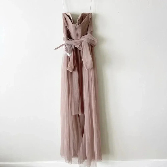 Birdy Grey Christina Convertible Bridesmaid Dress in Tulle Sandy Taupe S NWT - Picture 11 of 14